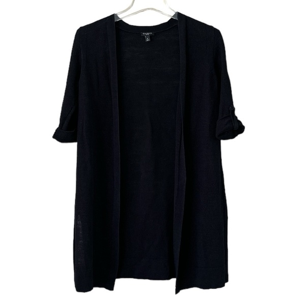 Talbots Women’s Petite 100% linen Black Cardigan size petite Short Sleeves - Picture 1 of 15